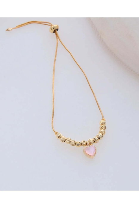 Heliophilia Silver Pulsera de Latón y Circonio en Dorado
